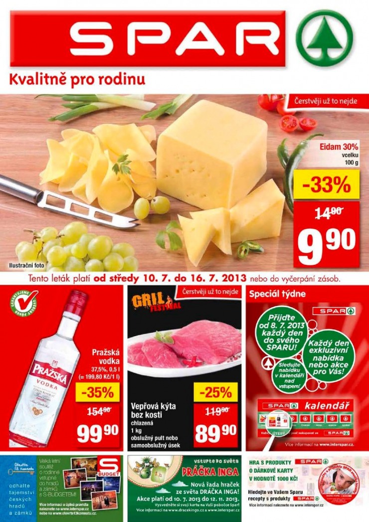 leták Interspar nabídka Spar od 10.7.2013 strana 1