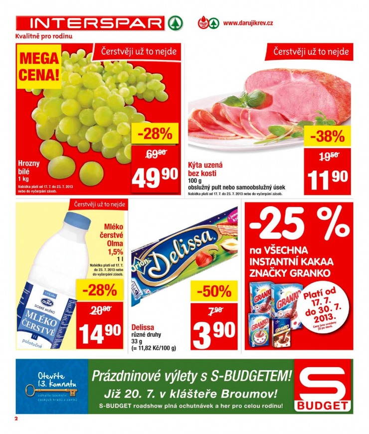 leták Interspar Akční nabídka od 17.7.2013 strana 1 leták Interspar Akční nabídka od 17.7.2013 strana 1