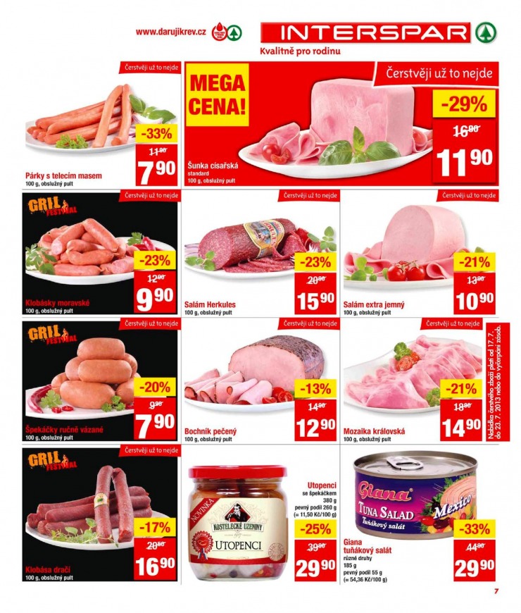 leták Interspar Akční nabídka od 17.7.2013 strana 1 leták Interspar Akční nabídka od 17.7.2013 strana 1