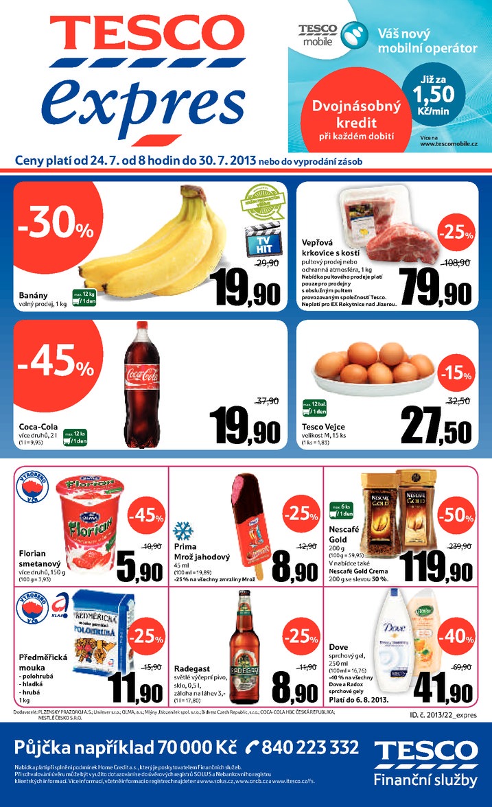 letk Tesco Expres obchody od 24.7.2013 strana 1