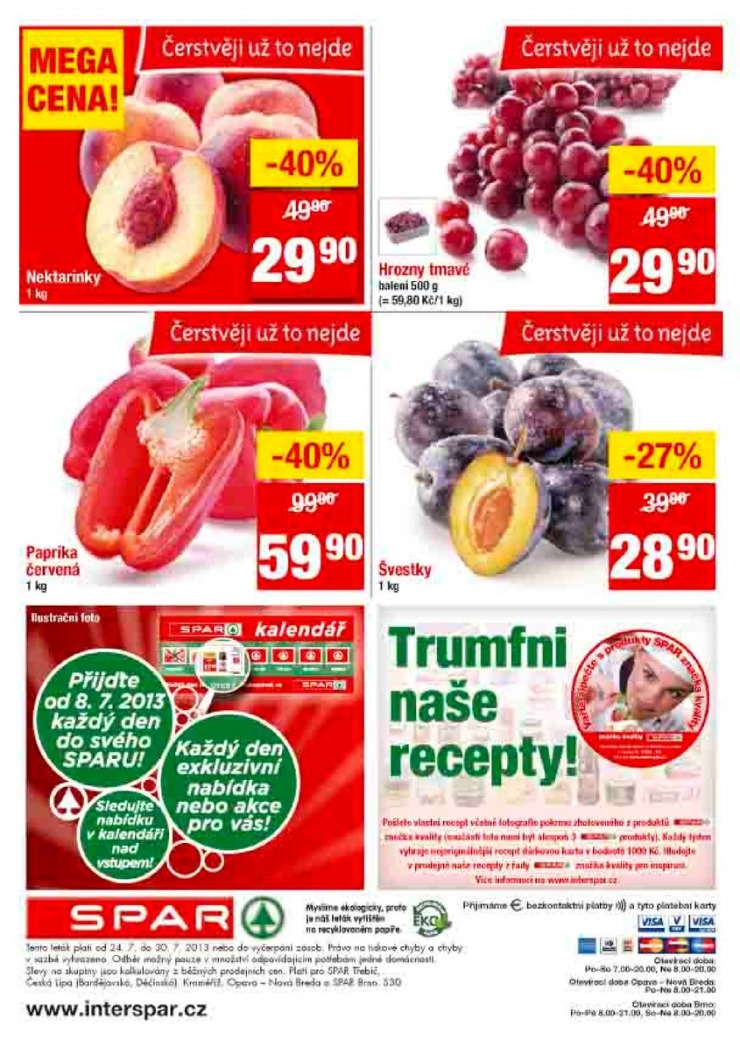 letk Interspar nabdka Spar od 24.7.2013 strana 1