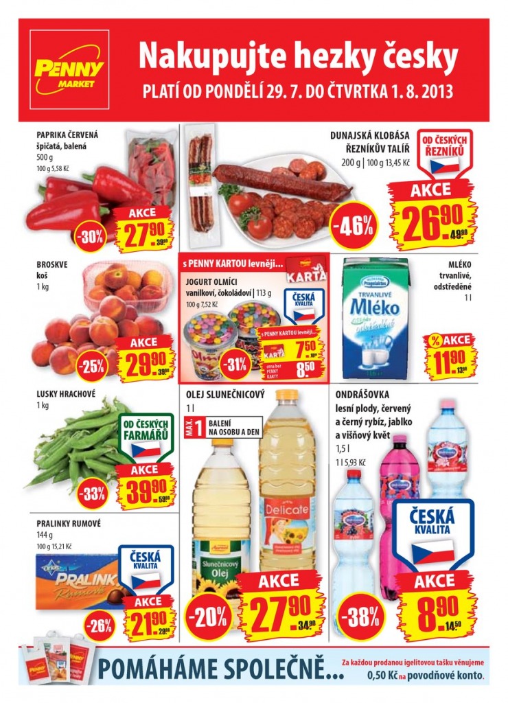 leták Penny Aktuální nabídka od 29.7.2013 strana 1 leták Penny Aktuální nabídka od 29.7.2013 strana 1