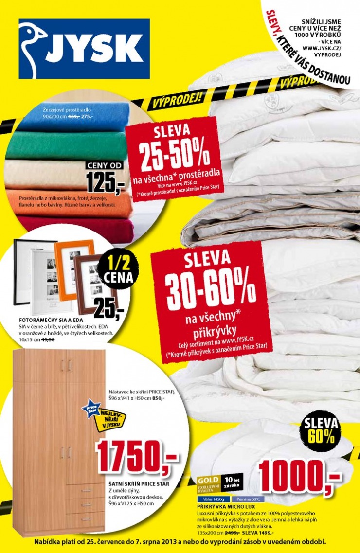 letk Jysk Nabdka tdne od 25.7.2013 strana 1