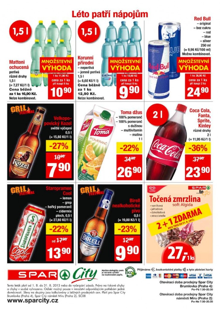 letk Interspar nabdka Spar City od 1.8.2013 strana 1