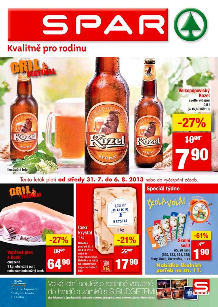 leták Interspar nabídka Spar od 31.7.2013 strana 1 leták Interspar nabídka Spar od 31.7.2013 strana 1