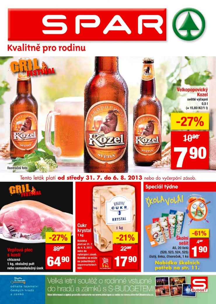 letk Interspar nabdka Spar od 31.7.2013 strana 1