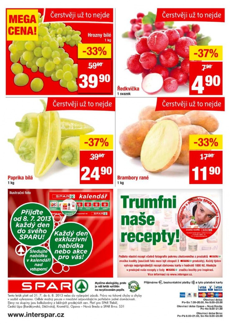 letk Interspar nabdka Spar od 31.7.2013 strana 1