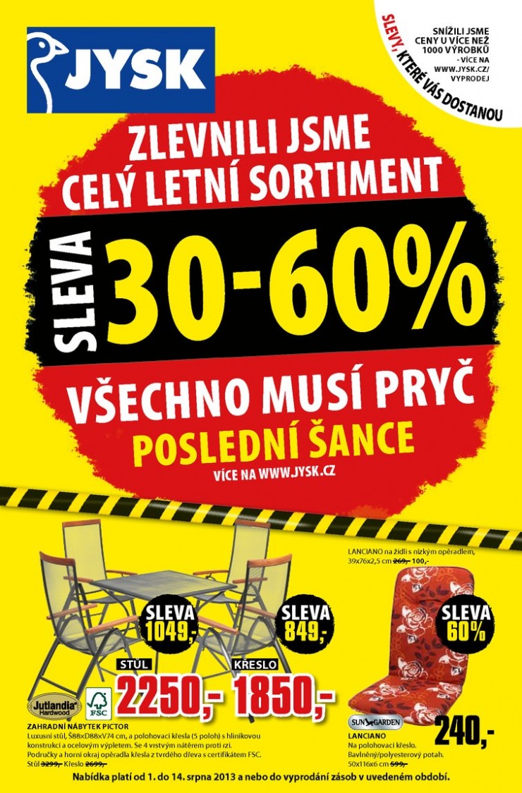 letk Jysk Nabdka tdne od 1.8.2013 strana 1
