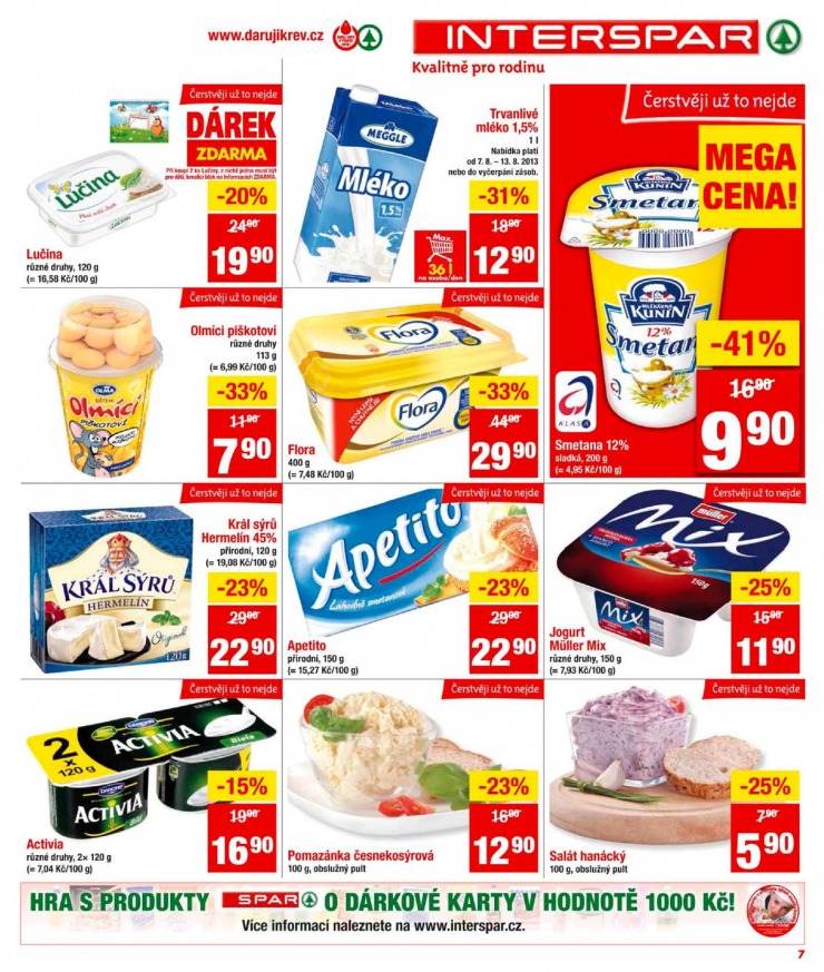 leták Interspar Akční nabídka od 7.8.2013  strana 1 leták Interspar Akční nabídka od 7.8.2013 strana 1