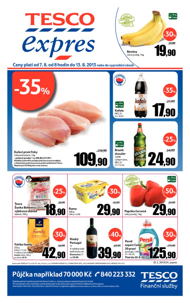letk Tesco Expres obchody od 7.8.2013 strana 1