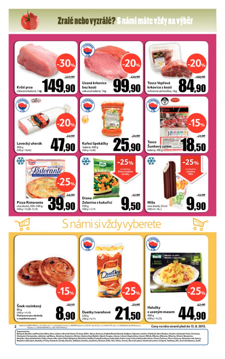 leták Tesco supermarkety od 7.8.2013 strana 1 leták Tesco supermarkety od 7.8.2013 strana 1