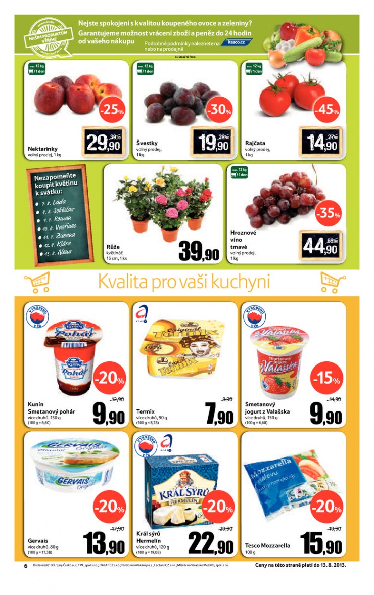 leták Tesco supermarkety od 7.8.2013 strana 1 leták Tesco supermarkety od 7.8.2013 strana 1