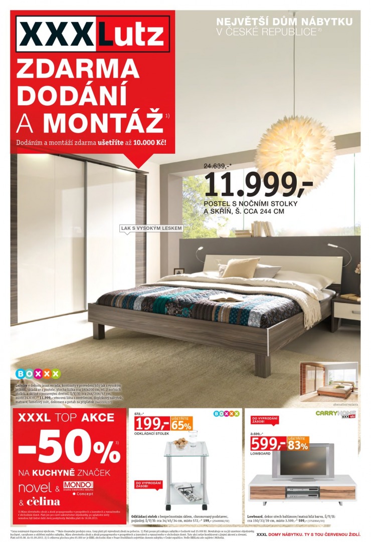 letk XXXLutz dodn a mont zdarma od 5.8.2013 strana 1
