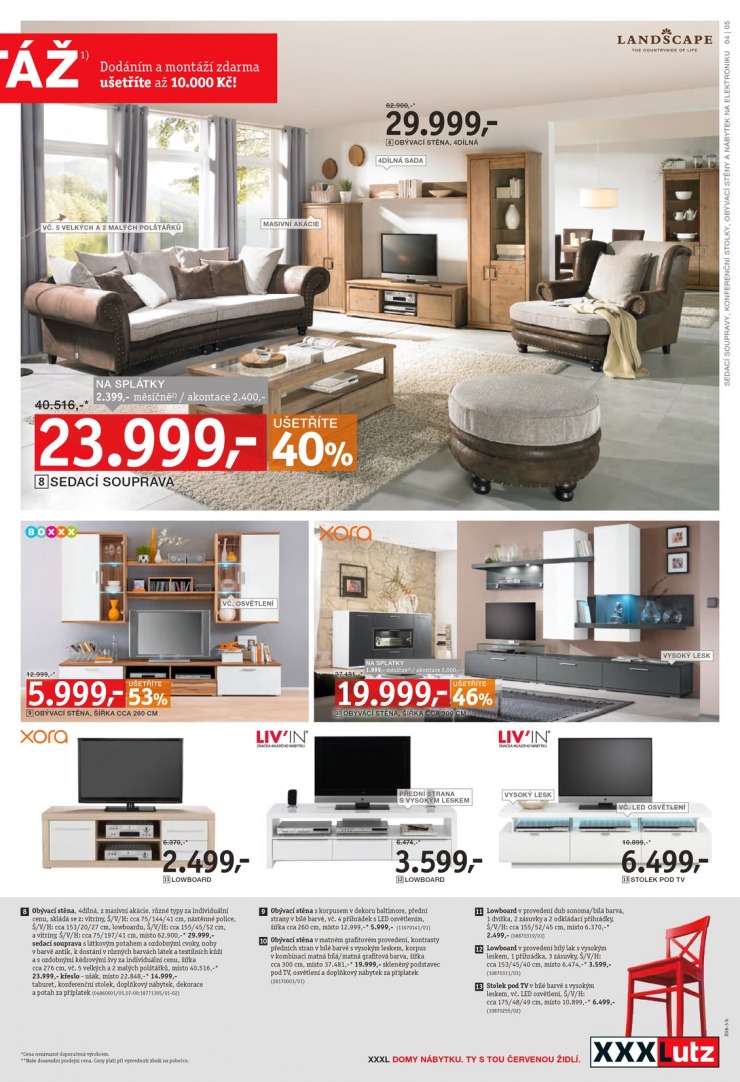 let�k XXXLutz dod�n� a mont� zdarma od 5.8.2013 strana 1