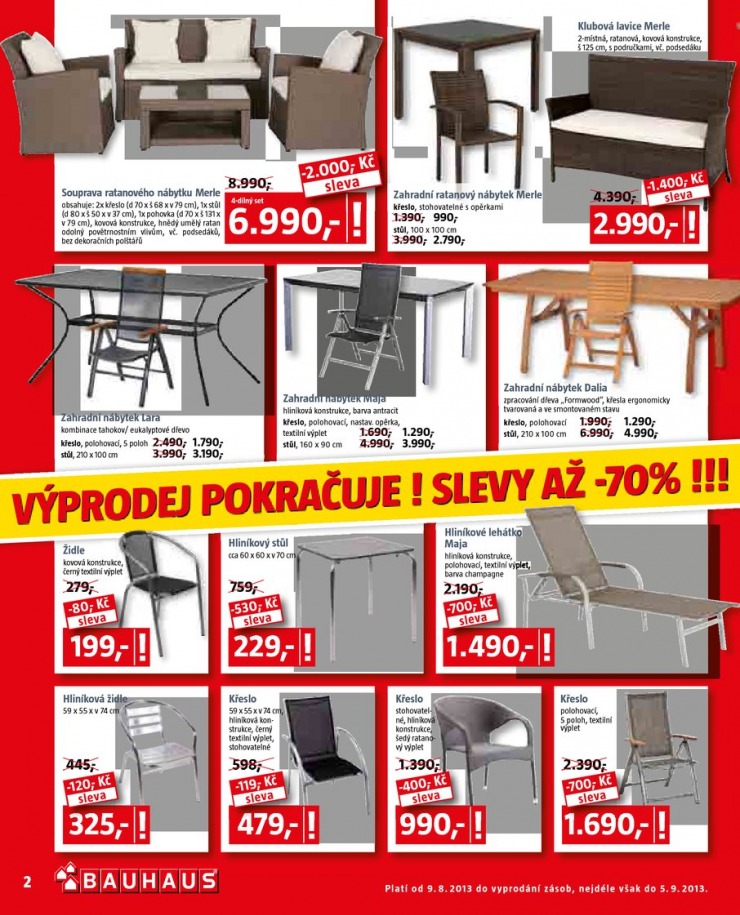 leták Bauhaus Katalog od 9.8.2013 strana 1 leták Bauhaus Katalog od 9.8.2013 strana 1