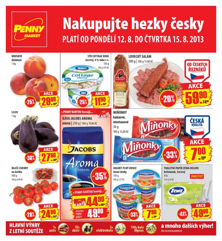 leták Penny Aktuální nabídka od 12.8.2013 strana 1 leták Penny Aktuální nabídka od 12.8.2013 strana 1