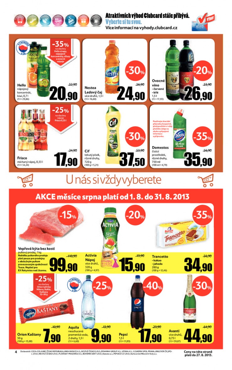 let�k Tesco Expres obchody od 14.8.2013 strana 1