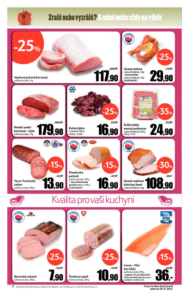 leták Tesco velké hypermarkety od 14.8.2013 strana 1 leták Tesco velké hypermarkety od 14.8.2013 strana 1