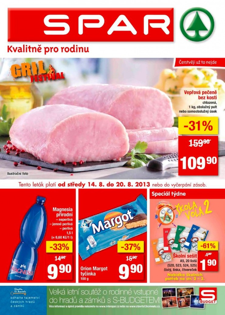 letk Interspar nabdka Spar od 14.8.2013 strana 1