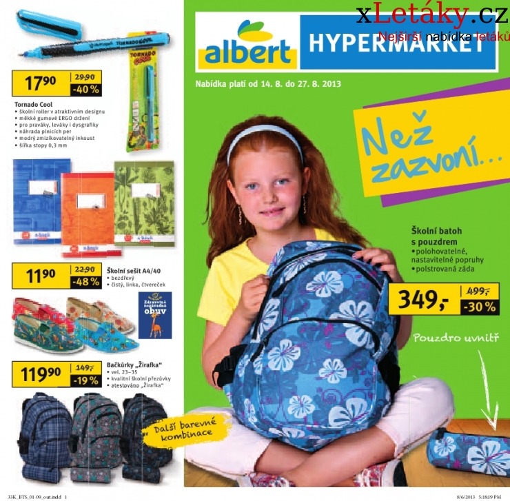 leták Albert Hypermarket - škola leták strana 1