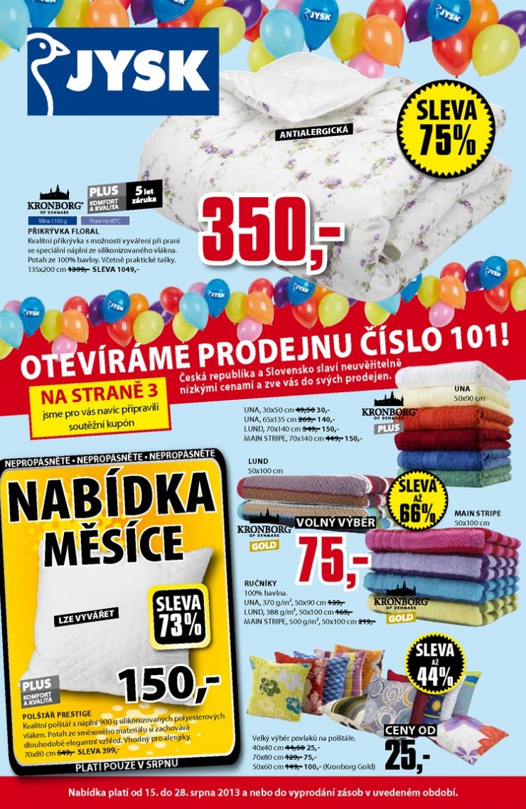 letk Jysk Nabdka tdne od 15.8.2013 strana 1