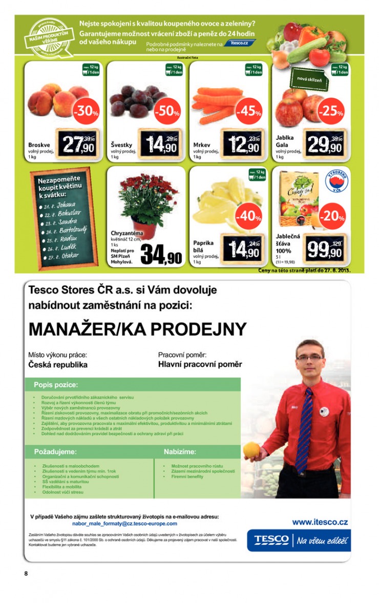 leták Tesco supermarkety od 21.8.2013 strana 1 leták Tesco supermarkety od 21.8.2013 strana 1