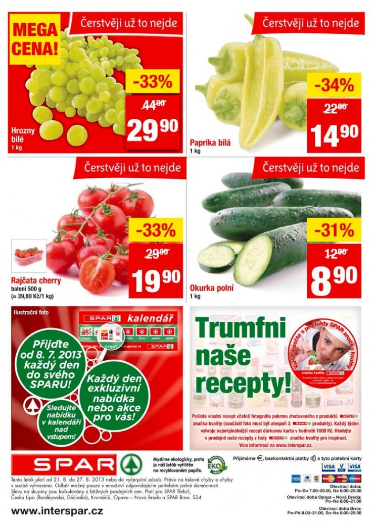 letk Interspar nabdka Spar od 21.8.2013 strana 1