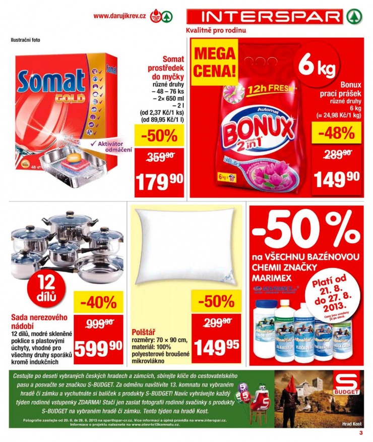 leták Interspar Akční nabídka od 21.8.2013 strana 1 leták Interspar Akční nabídka od 21.8.2013 strana 1