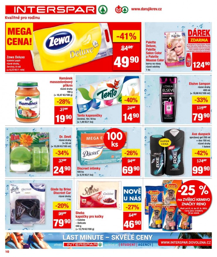 leták Interspar Akční nabídka od 21.8.2013 strana 1 leták Interspar Akční nabídka od 21.8.2013 strana 1