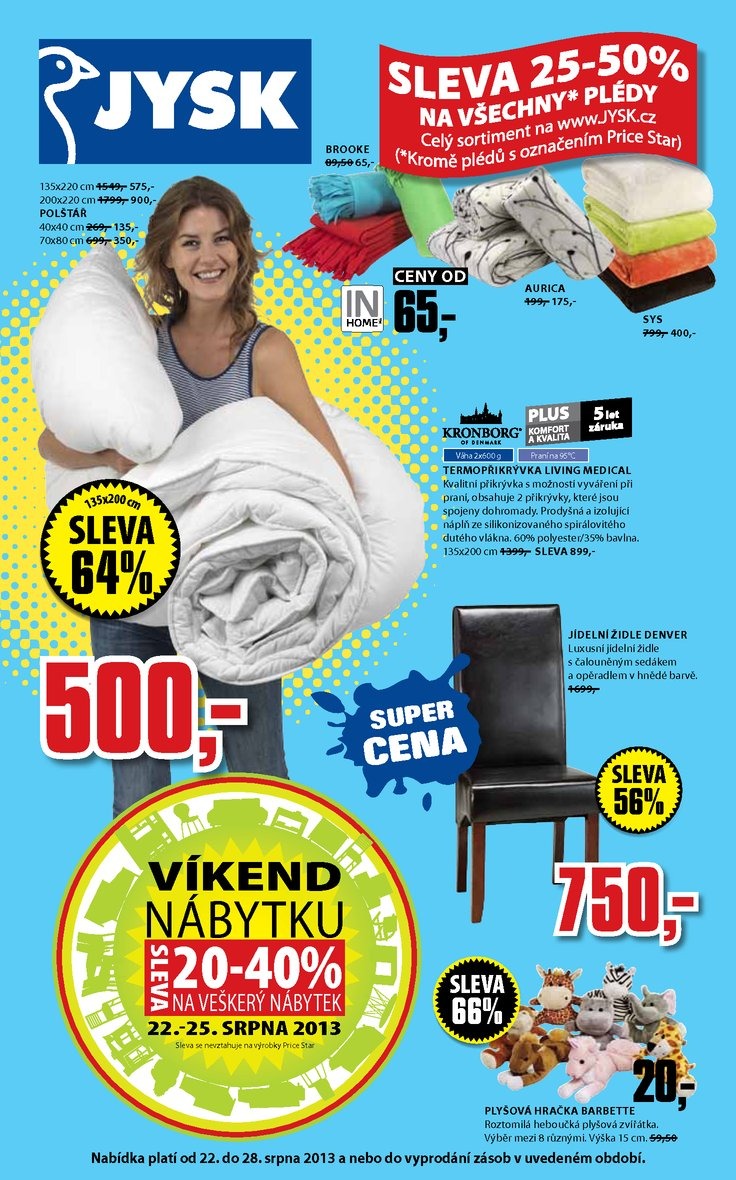 letk Jysk Nabdka tdne od 22.8.2013 strana 1