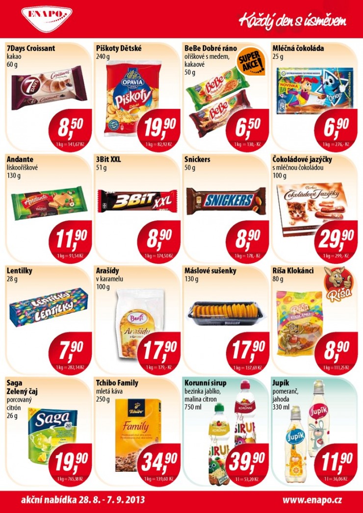 leták Enapo Akční leták od 28.8.2013 strana 1 leták Enapo Akční leták od 28.8.2013 strana 1