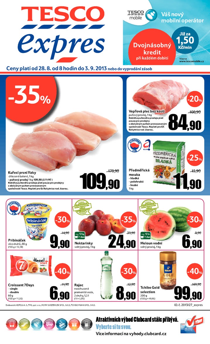 letk Tesco Expres obchody od 28.8.2013 strana 1