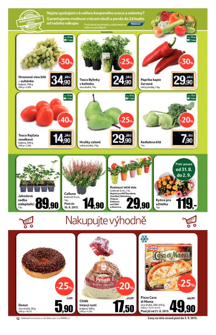 leták Tesco malé hypermarkety od 28.8.2013 strana 1 leták Tesco malé hypermarkety od 28.8.2013 strana 1
