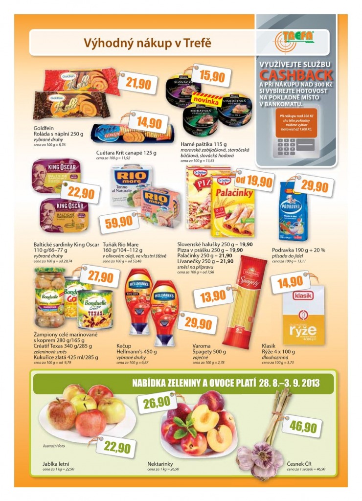 leták COOP Trefa od 28.8.2013 strana 1 leták COOP Trefa od 28.8.2013 strana 1