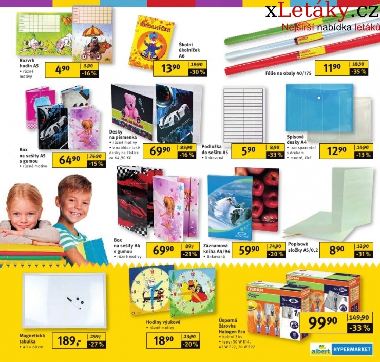 leták Albert Hypermarket - škola akční leták strana 1 leták Albert Hypermarket - škola akční leták strana 1