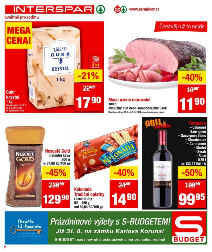 leták Interspar Akční nabídka od 28.8.2013 strana 1 leták Interspar Akční nabídka od 28.8.2013 strana 1