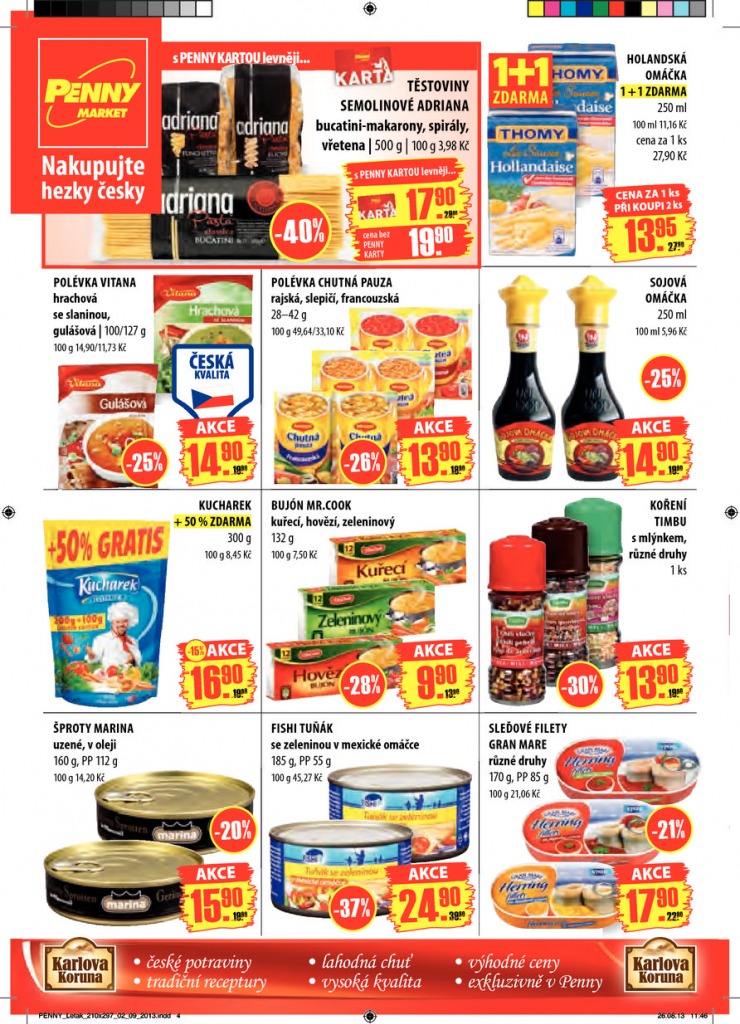 let�k Penny Aktu�ln� nab�dka od 2.9.2013 strana 1