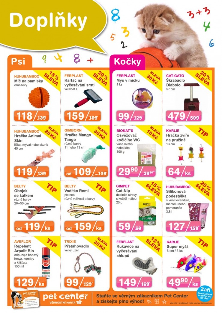 leták Pet Center Akční leták od 1.9.2013 strana 1 leták Pet Center Akční leták od 1.9.2013 strana 1