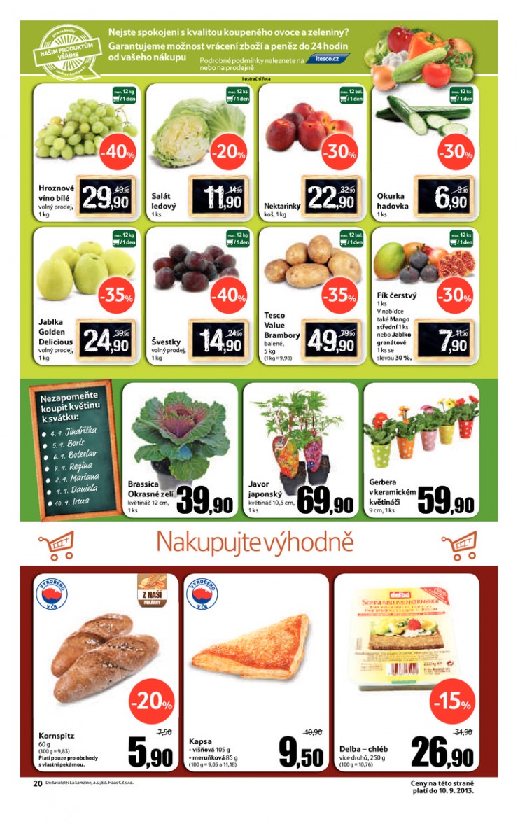 leták Tesco velké hypermarkety od 4.9.2013 strana 1 leták Tesco velké hypermarkety od 4.9.2013 strana 1