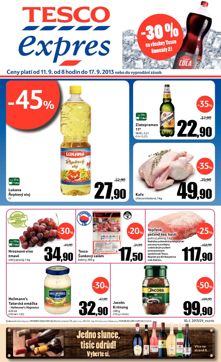 letk Tesco Expres obchody od 11.9.2013 strana 1