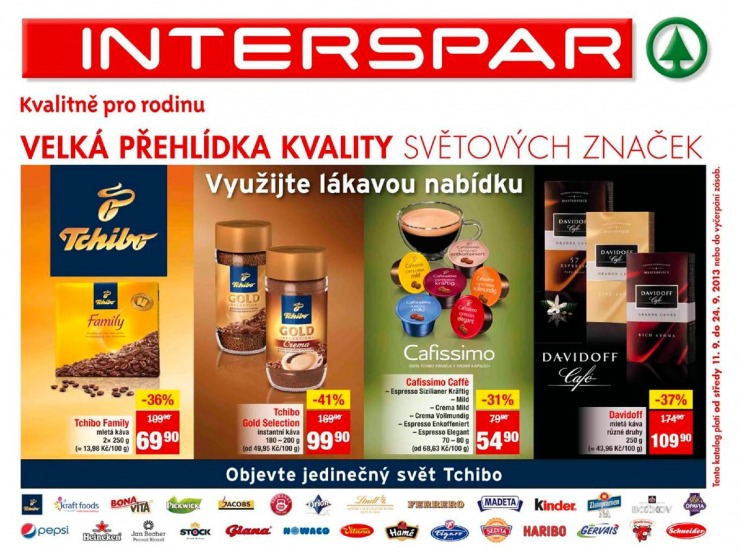 leták Interspar Dodavatelský katalog od 11.9.2013 strana 1
