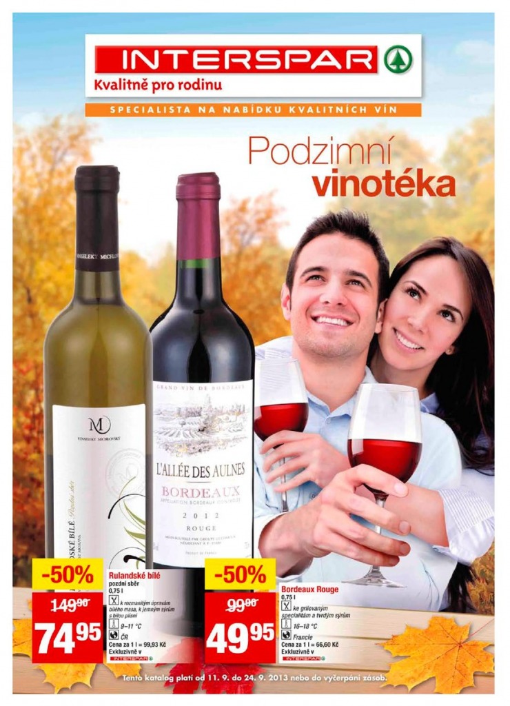 leták Interspar Katalog víno od 11.9.2013 strana 1
