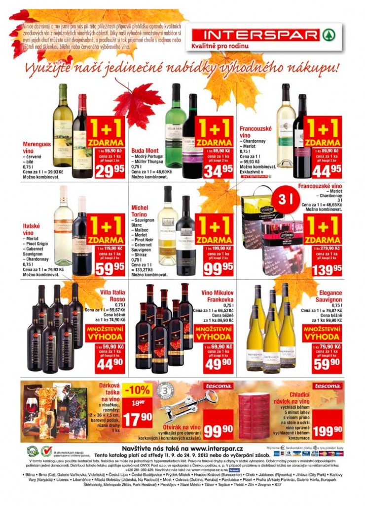 leták Interspar Katalog víno od 11.9.2013 strana 1 leták Interspar Katalog víno od 11.9.2013 strana 1