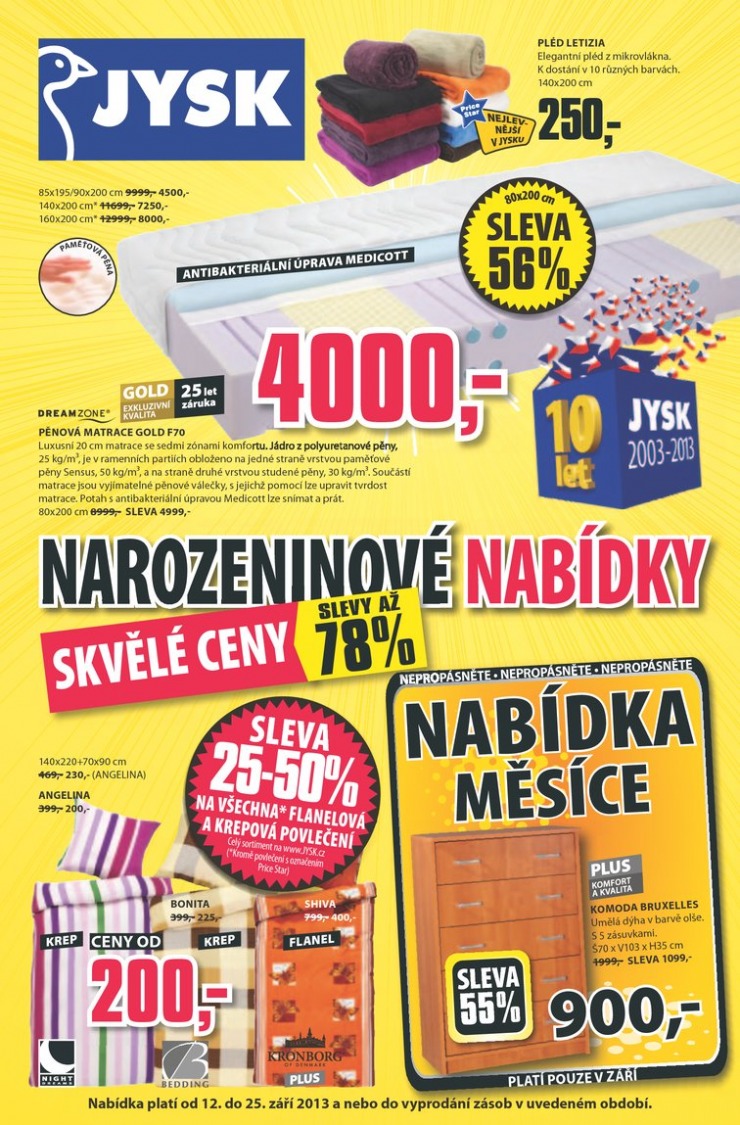 letk Jysk Nabdka tdne od 12.9.2013 strana 1