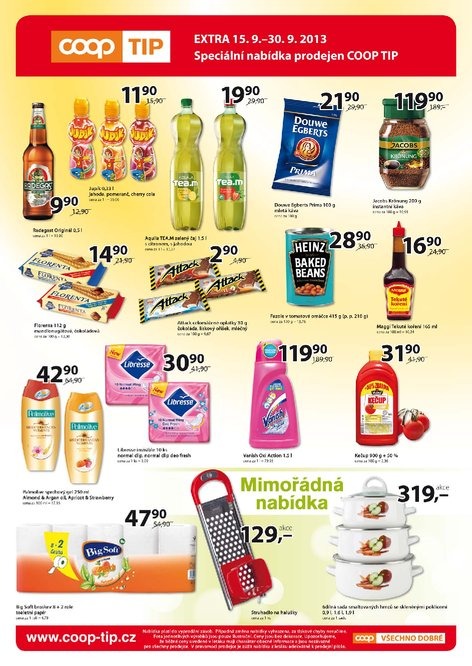 leták COOP Tip extra od 15.9.2013 strana 1 leták COOP Tip extra od 15.9.2013 strana 1
