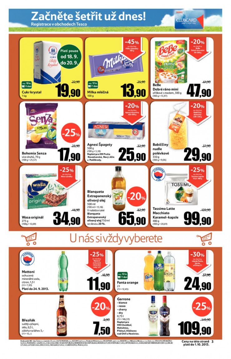 leták Tesco malé hypermarkety od 18.9.2013 strana 1 leták Tesco malé hypermarkety od 18.9.2013 strana 1