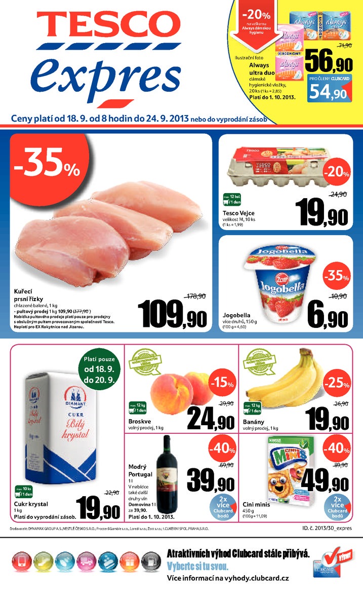 letk Tesco Expres obchody od 18.9.2013 strana 1