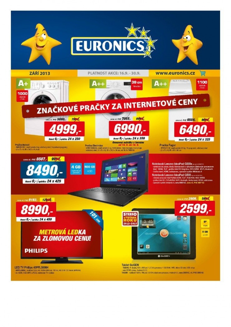 letk Euronics Aktuln letk od 16.9.2013 strana 1