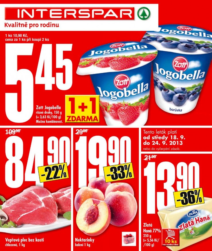 leták Interspar Akční nabídka od 18.9.2013 strana 1 leták Interspar Akční nabídka od 18.9.2013 strana 1