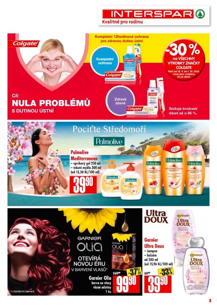 letk Interspar Kosmetika od 18.9.2013 strana 1